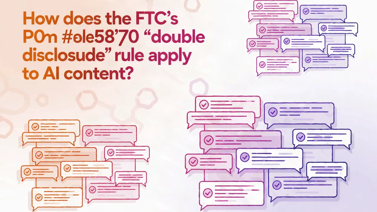 How does the FTC's 'double disclosure' rule apply to AI content?