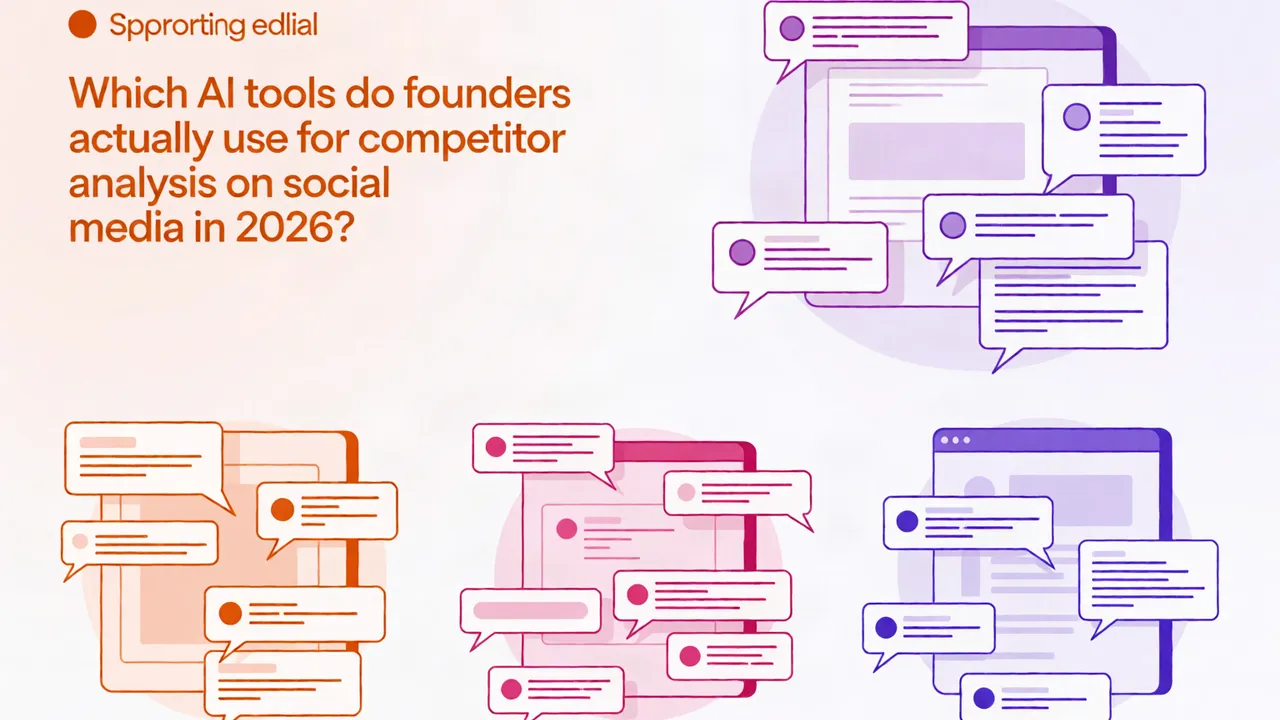 Which AI tools do founders actually use for competitor analysis on social media in 2026?