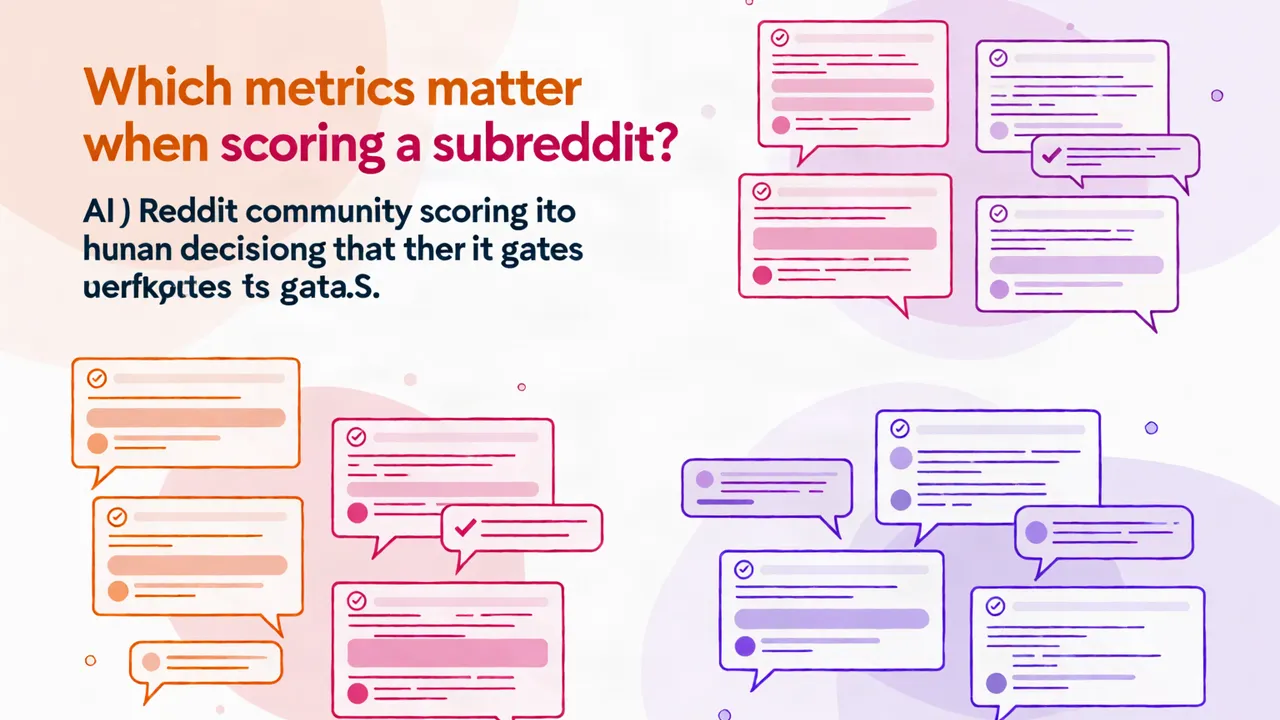 Which metrics matter when scoring a subreddit?