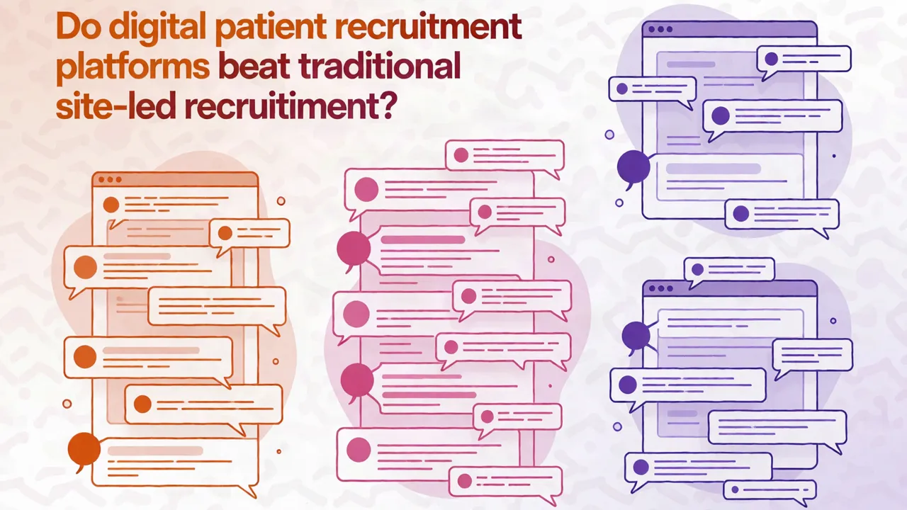 Do digital patient recruitment platforms beat traditional site-led recruitment?