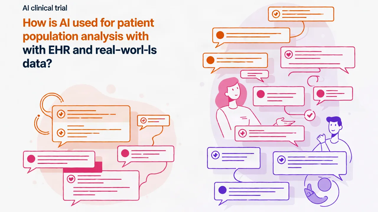 How is AI used for patient population analysis with EHR and real-world data?